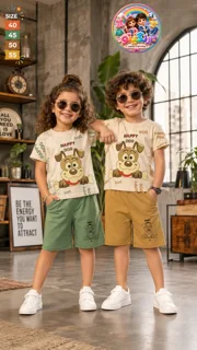 👕 ست اسپرت اقتصادی تیشرت و شلوارک، (HAPP DOG) 🩳