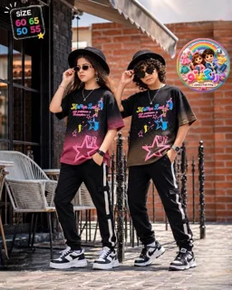👕 تیشرت ستارهای مشکی 🌟